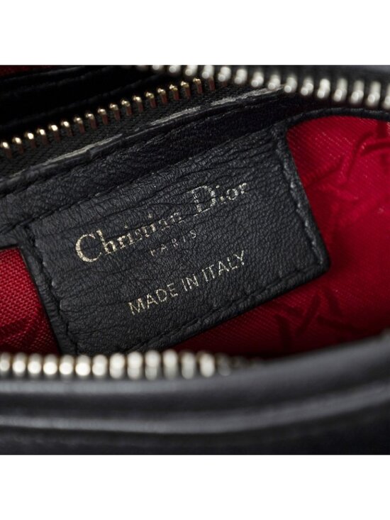 Dior Lady Dior Zip Black Canada Lambskin Leather Handbag main image 9